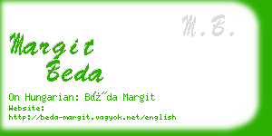 margit beda business card